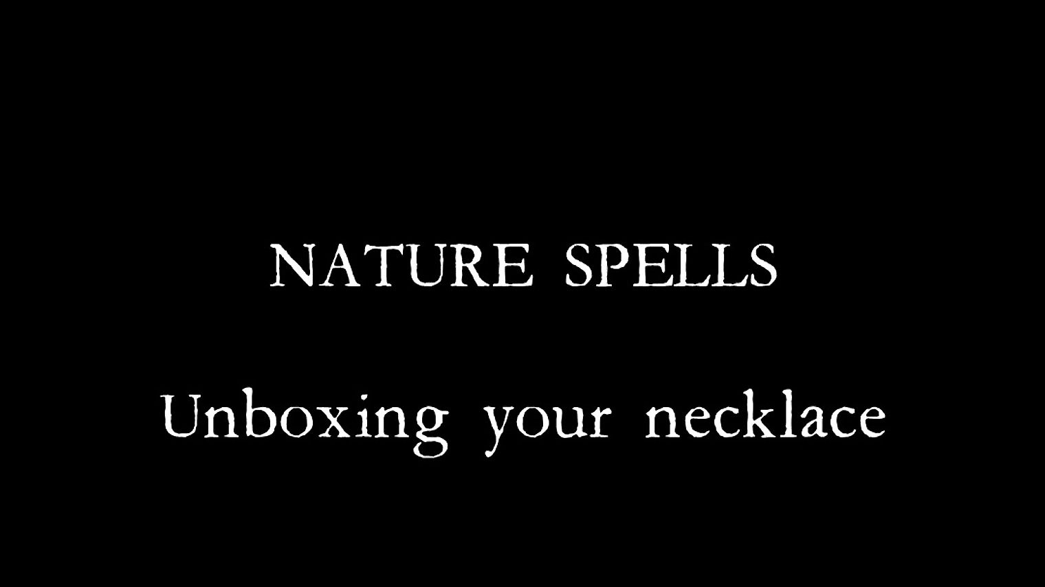 Unboxing your necklace